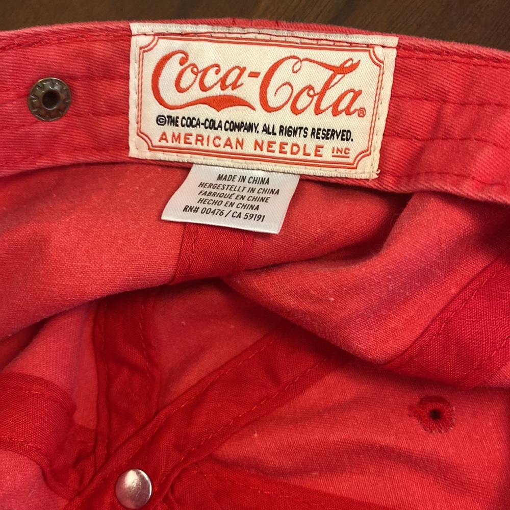 Red Coca-Cola Hat with White Lettering - Picture 4 of 4